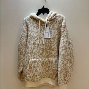 UGG Cheeta Print Fuzzy Hoodie